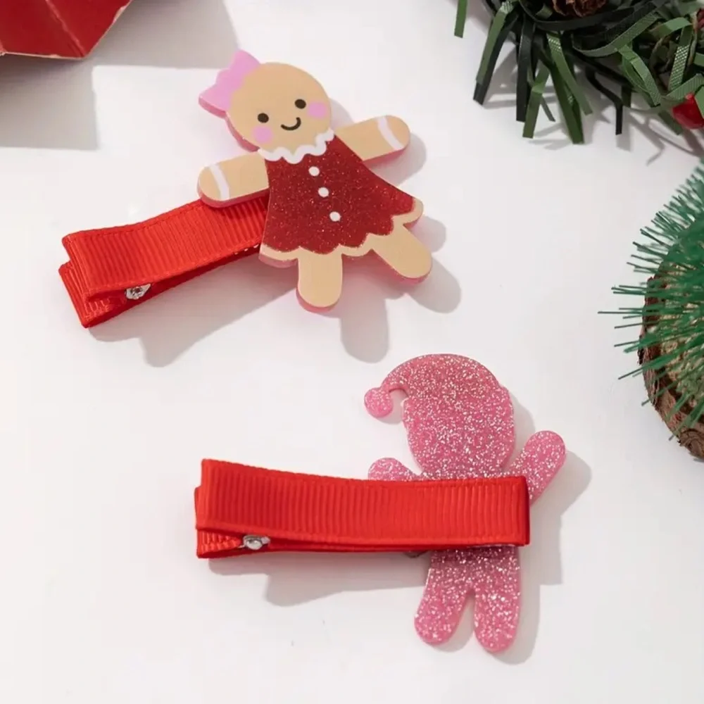 (2) Gingerbread Hair Clips New